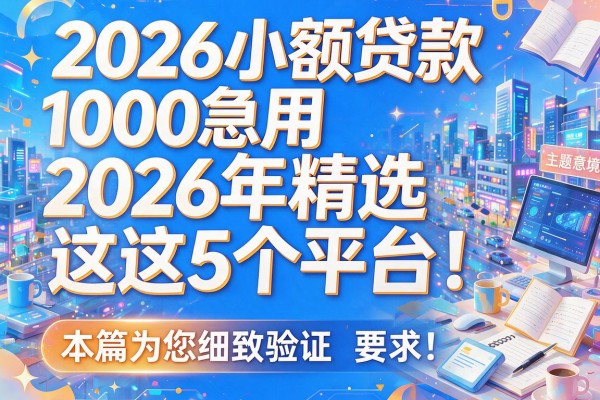 2026小额贷款1000急用2026年精选这5个平台！本篇为您细致验证！