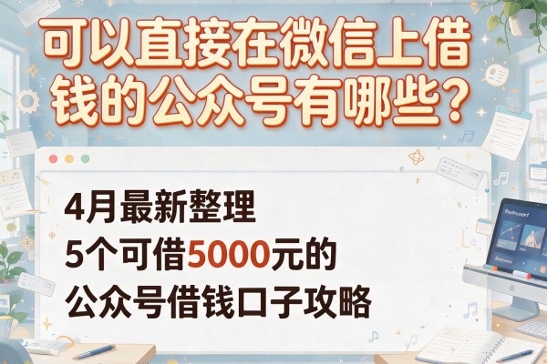 可以直接在微信上借钱的公众号有哪些？4月最新整理5个可借5000元的公众号借钱口子攻略