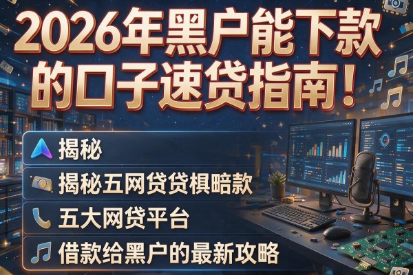 2026年黑户能下款的口子速贷指南！揭秘五大网贷平台借款给黑户的最新攻略