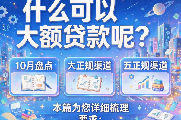 什么可以大额贷款呢？10月盘点五大正规渠道，本篇为您详细梳理！