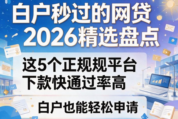 白户秒过的网贷2026精选盘点：这5个正规平台下款快通过率高，白户也能轻松申请