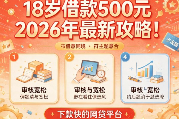18岁借款500元2026年最新攻略！盘点五个审核宽松、下款快的网贷平台