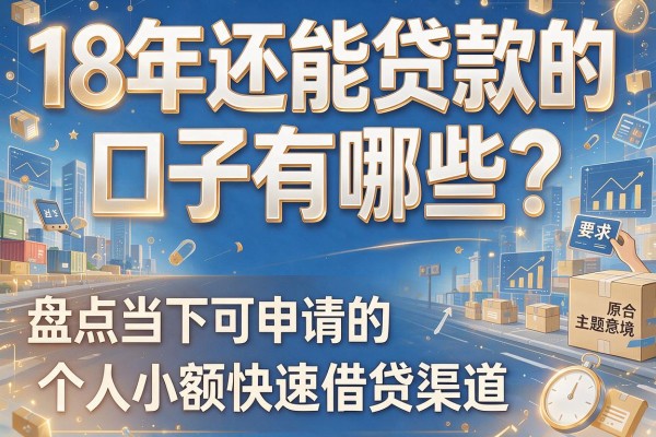 18年还能贷款的口子有哪些？盘点当下可申请的个人小额快速借贷渠道