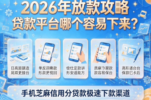 2026年放款攻略：贷款平台哪个容易下来？盘点五个手机芝麻信用分贷款极速下款渠道