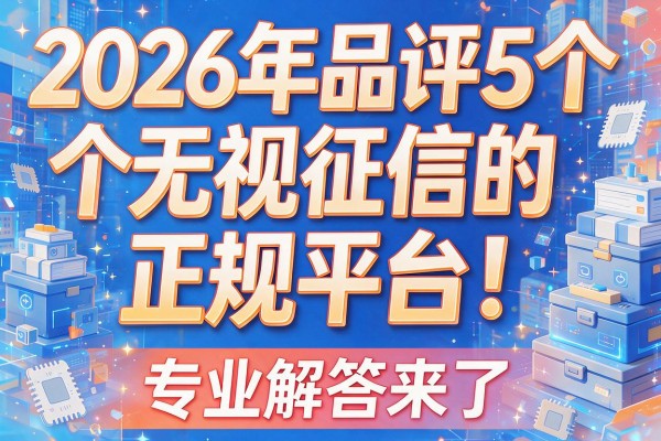 2026年品评5个无视征信的正规平台！专业解答来了