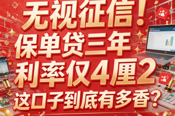 无视征信！保单贷三年利率仅4厘2，这口子到底有多香？