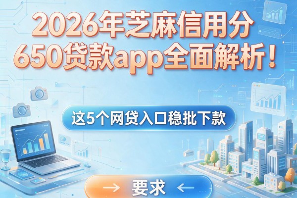 2026年芝麻信用分650贷款app全面解析！这5个网贷入口稳批下款