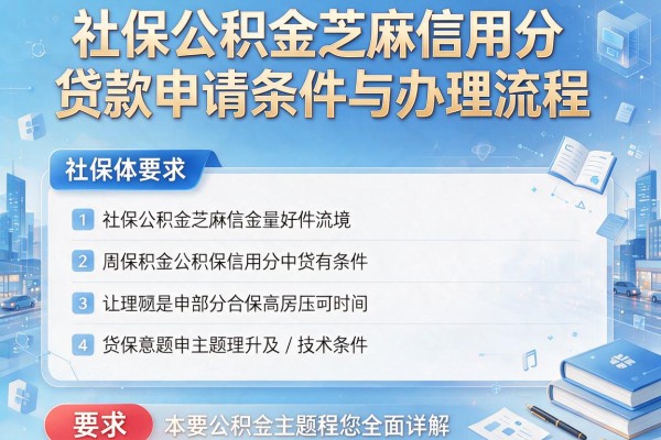 社保公积金芝麻信用分贷款申请条件与办理流程，本文为您全面详解！