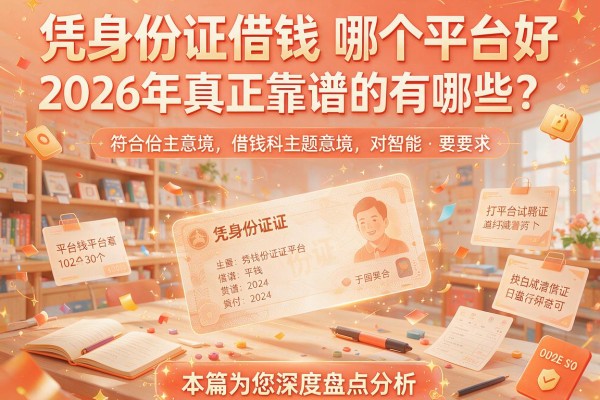 凭身份证借钱哪个平台好2026年真正靠谱的有哪些？本篇为您深度盘点分析！