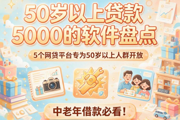 50岁以上贷款5000的软件盘点：5个网贷平台专为50岁以上人群开放，中老年借款必看！