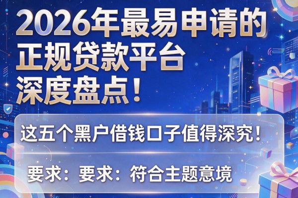 2026年最易申请的正规贷款平台深度盘点：这五个黑户借钱口子值得深究！