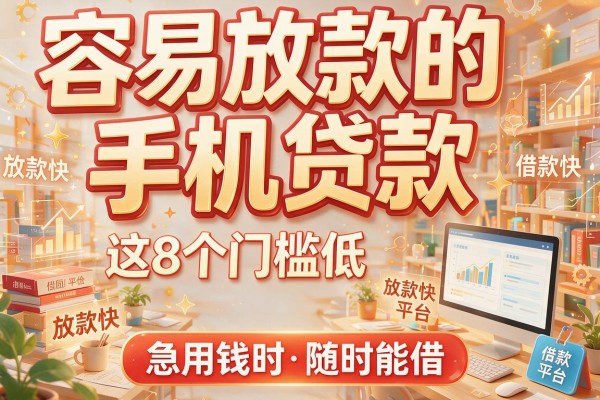 容易放款的手机贷款，这8个门槛低、放款快的借款平台急用钱时随时能借