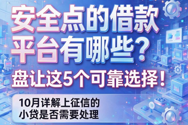 安全点的借款平台有哪些？盘点这5个可靠选择！10月详解上征信的小贷是否需要处理