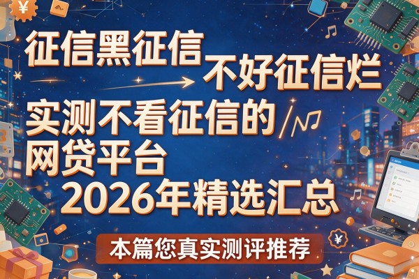 征信黑征信不好征信烂实测不看征信的网贷平台2026年精选汇总，本篇为您真实测评推荐！