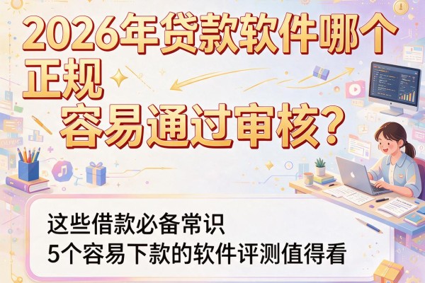 2026年贷款软件哪个正规容易通过审核？这些借款必备常识与5个容易下款的软件评测值得看