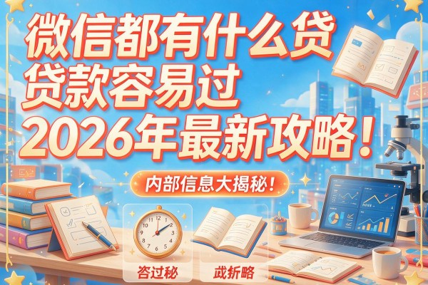 微信都有什么贷款容易过2026年最新攻略！内部信息大揭秘！