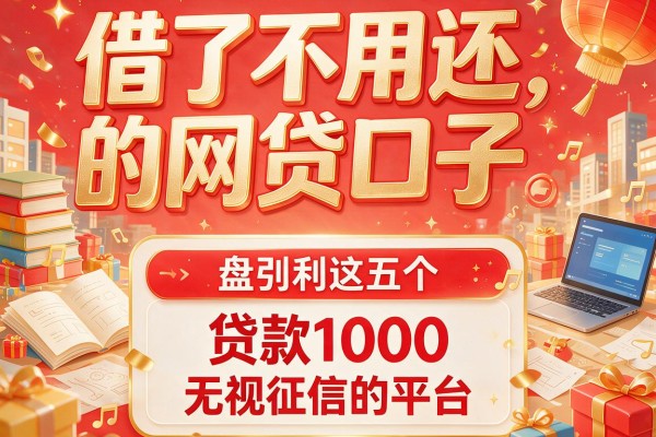 借了不用还的网贷口子，盘点这五个贷款1000无视征信的平台