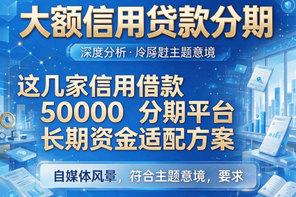 大额信用贷款分期，深度分析这几家信用借款50000分期平台长期资金适配方案