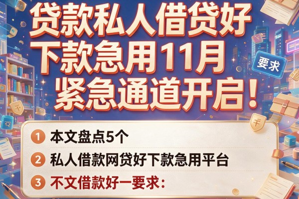 贷款私人借贷好下款急用11月紧急通道开启！本文盘点5个私人借款网贷好下款急用平台