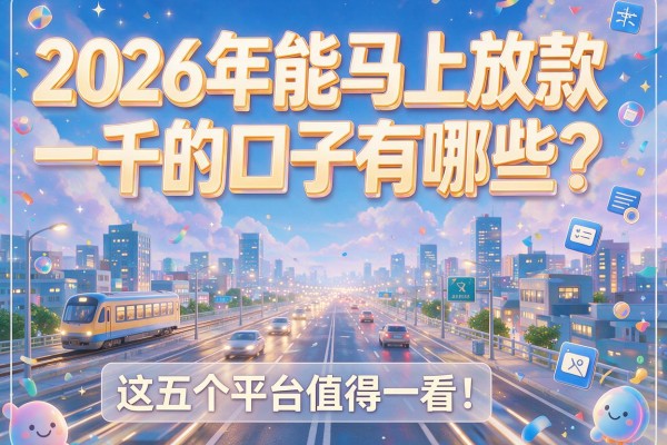 2026年能马上放款一千的口子有哪些？这五个平台值得一看！