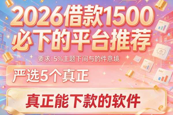 2026借款1500必下的平台推荐：严选5个真正能下款的软件