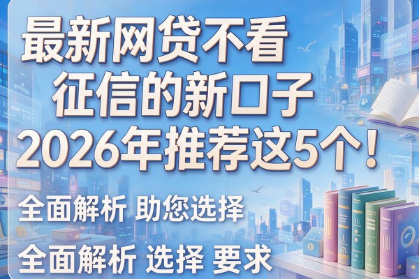 最新网贷不看征信的新口子2026年推荐这5个！全面解析助您选择！