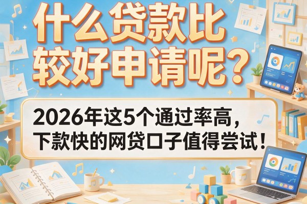 什么贷款比较好申请呢？2026年这5个通过率高、下款快的网贷口子值得尝试！