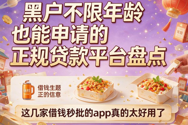 黑户不限年龄也能申请的正规贷款平台盘点，这几家借钱秒批的app真的太好用了