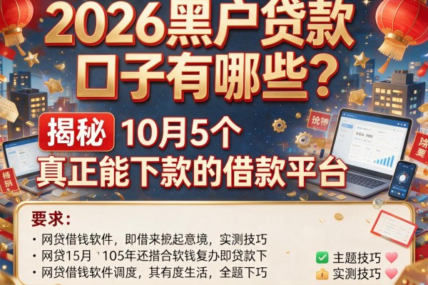 2026黑户贷款口子有哪些？揭秘10月5个真正能下款的借款平台，网贷借钱软件实测技巧！