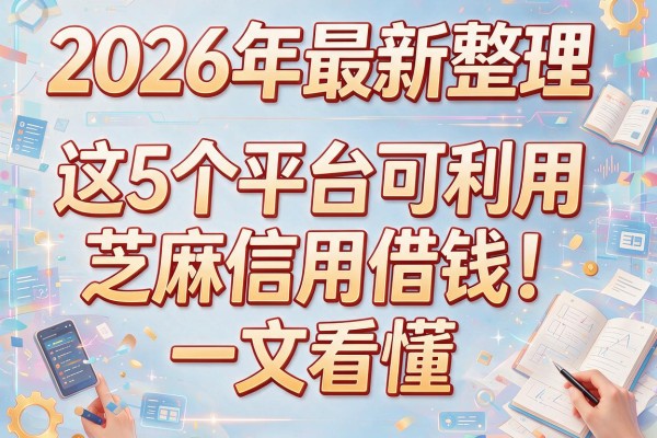 2026年最新整理：这5个平台可利用芝麻信用借钱！一文看懂！