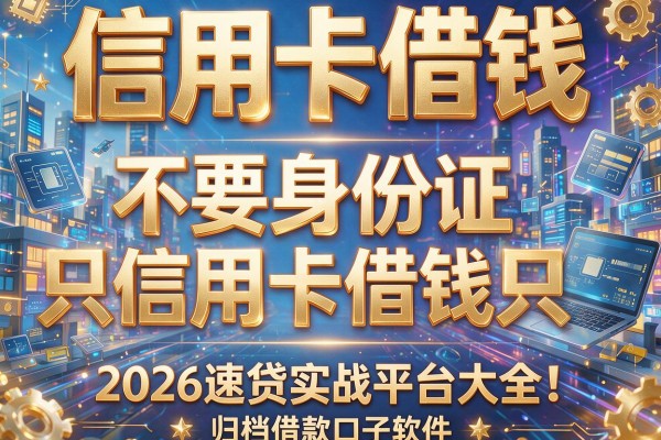 信用卡借钱：不要身份证只要信用卡借钱，2026速贷实战平台大全！归档借款口子软件