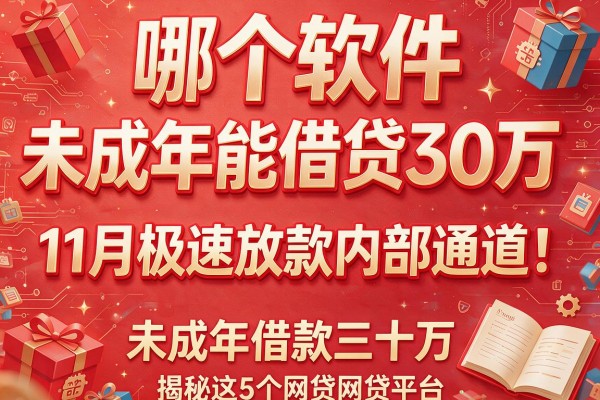 哪个软件未成年能借贷30万11月极速放款内部通道！揭秘这5个网贷平台未成年借款三十万