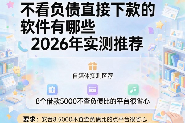 不看负债直接下款的软件有哪些2026年实测推荐，这8个借款5000不查负债比的平台很省心