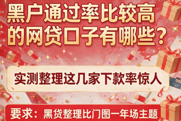 黑户通过率比较高的网贷口子有哪些？实测整理这几家下款率惊人