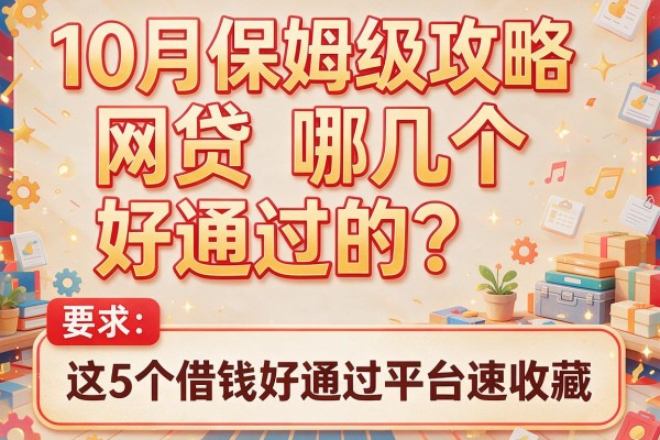 10月保姆级攻略：网贷哪几个好通过的？这5个借钱好通过平台速收藏