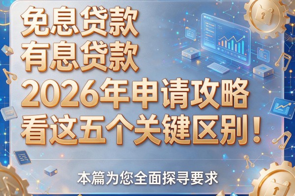 免息贷款和有息贷款2026年申请攻略看这五个关键区别！本篇为您全面探寻！