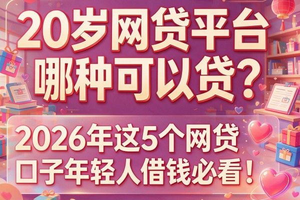 20岁网贷平台哪种可以贷？2026年这5个网贷口子年轻人借钱必看！