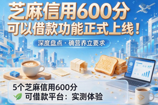 芝麻信用600分可以借款功能正式上线！深度盘点5个芝麻信用600分可借款平台实测体验
