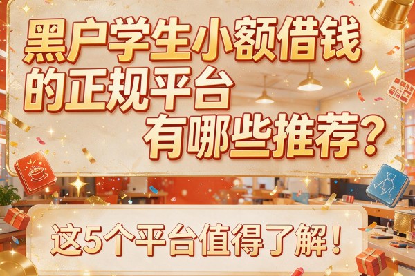 黑户学生小额借钱的正规平台有哪些推荐？这5个平台值得了解！