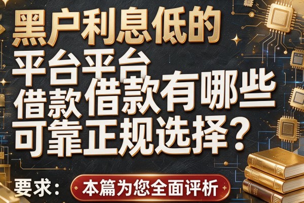 黑户利息低的平台平台借款有哪些可靠正规选择？本篇为您全面评析！