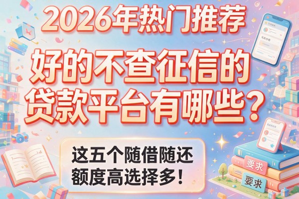 2026年热门推荐：好的不查征信的贷款平台有哪些？这五个随借随还、额度高选择多！