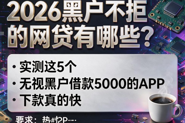 2026黑户不拒的网贷有哪些？实测这5个无视黑户借款5000的APP，下款真的快！