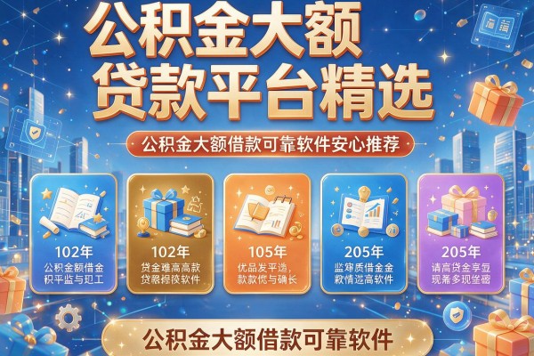 公积金大额贷款平台精选，五款公积金大额借款可靠软件安心推荐