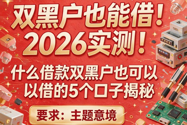 双黑户也能借！2026实测：什么借款双黑户也可以借的5个口子揭秘