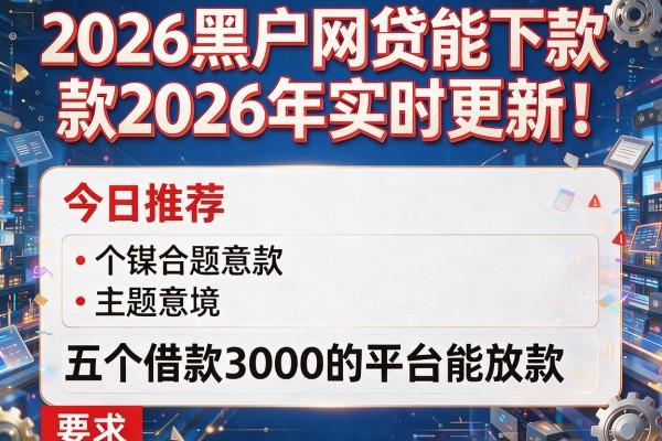 2026黑户网贷能下款2026年实时更新！今日推荐五个借款3000的平台能放款