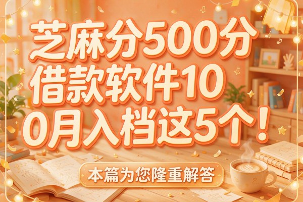 芝麻分500分借款软件10月入档这5个！本篇为您隆重解答！