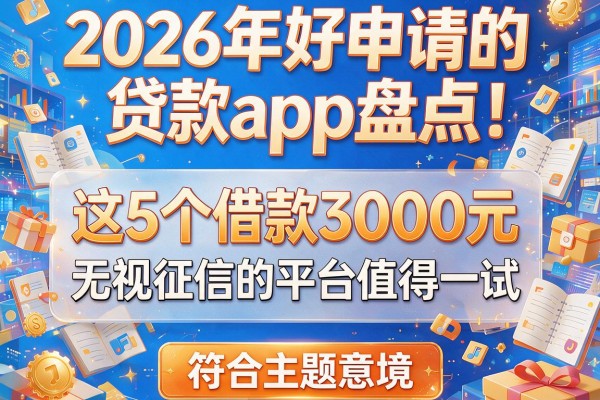 2026年好申请的贷款app盘点：这5个借款3000元无视征信的平台值得一试