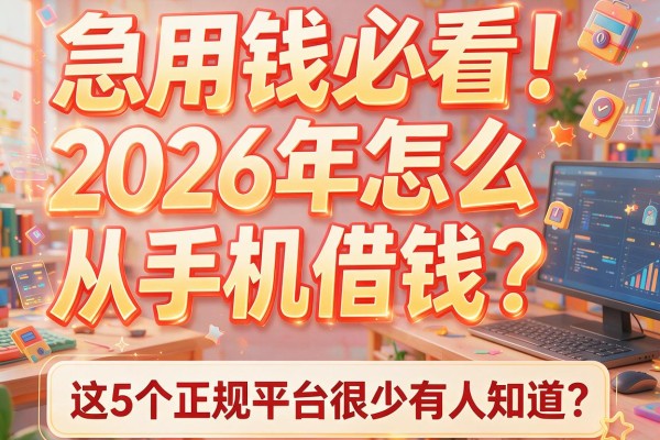 急用钱必看！2026年怎么从手机借钱？这5个正规平台很少有人知道