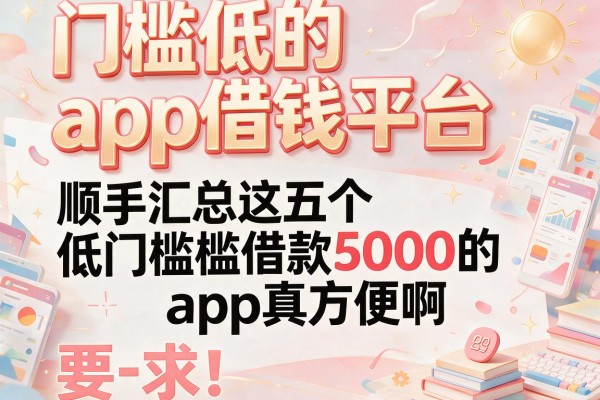门槛低的app借钱平台，顺手汇总这五个低门槛借款5000的app真方便啊