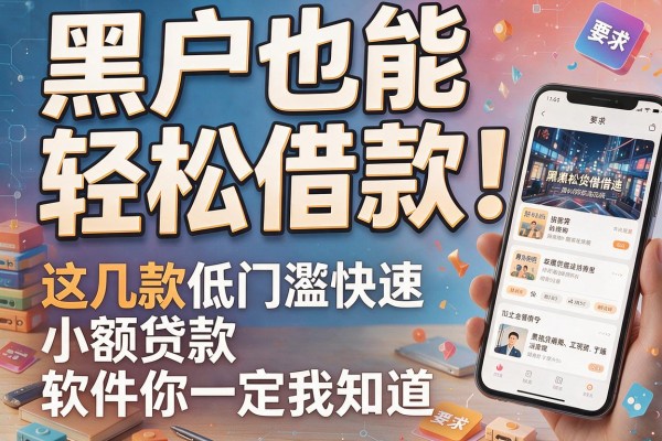 黑户也能轻松借款！这几款低门槛快速小额贷款软件你一定要知道